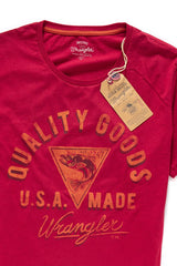 WRANGLER T SHIRT S/S GRAPHIC TEE JESTER RED W7930FK9S