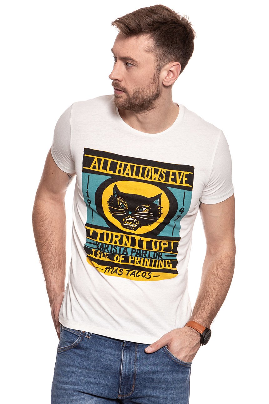WRANGLER T SHIRT S/S/ EMO GRAPHIC TEE OFFWHITE W7A60EN02