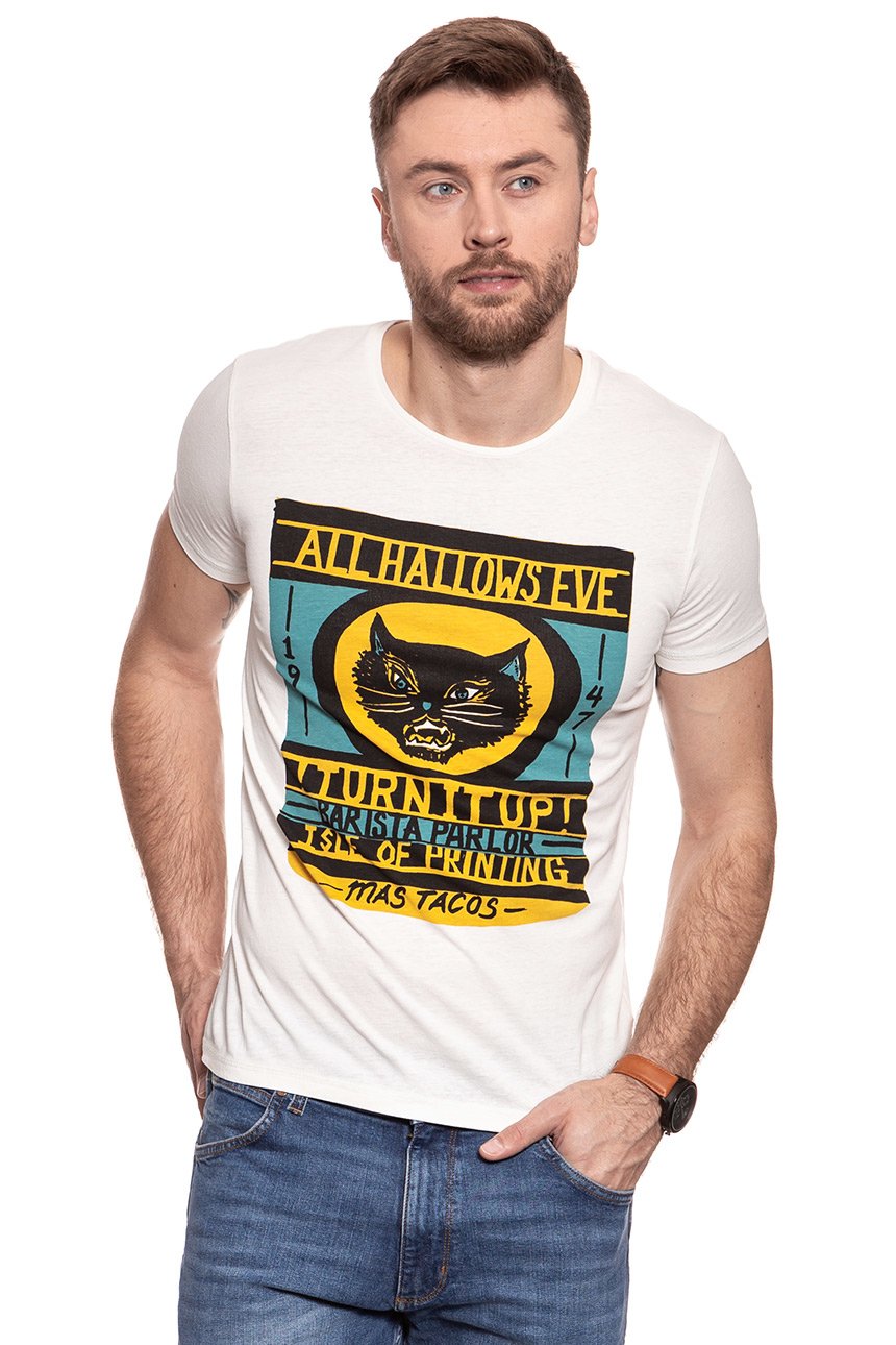 WRANGLER T SHIRT S/S/ EMO GRAPHIC TEE OFFWHITE W7A60EN02