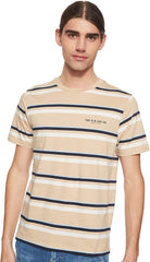 LEE STRIPES MĘSKI T-SHIRT KOSZULKA Z KRÓTKIM RĘKAWEM DUST BEIGE L63BJELP