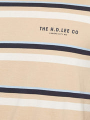 LEE STRIPES MĘSKI T-SHIRT KOSZULKA Z KRÓTKIM RĘKAWEM DUST BEIGE L63BJELP