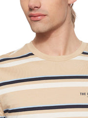 LEE STRIPES MĘSKI T-SHIRT KOSZULKA Z KRÓTKIM RĘKAWEM DUST BEIGE L63BJELP