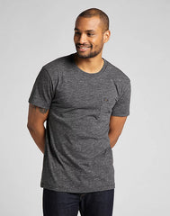 LEE ULTIMATE POCKET MĘSKI T-SHIRT KOSZULKA  DARK GREY MELE L66JWT06