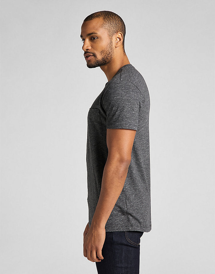 LEE ULTIMATE POCKET MĘSKI T-SHIRT KOSZULKA  DARK GREY MELE L66JWT06