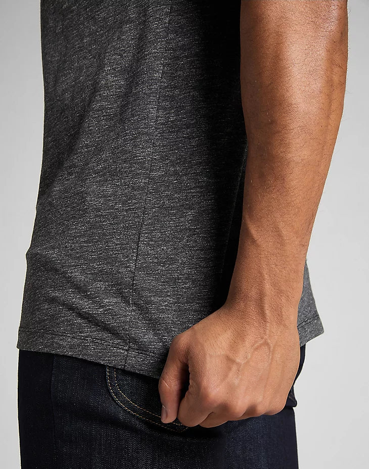 LEE ULTIMATE POCKET MĘSKI T-SHIRT KOSZULKA  DARK GREY MELE L66JWT06