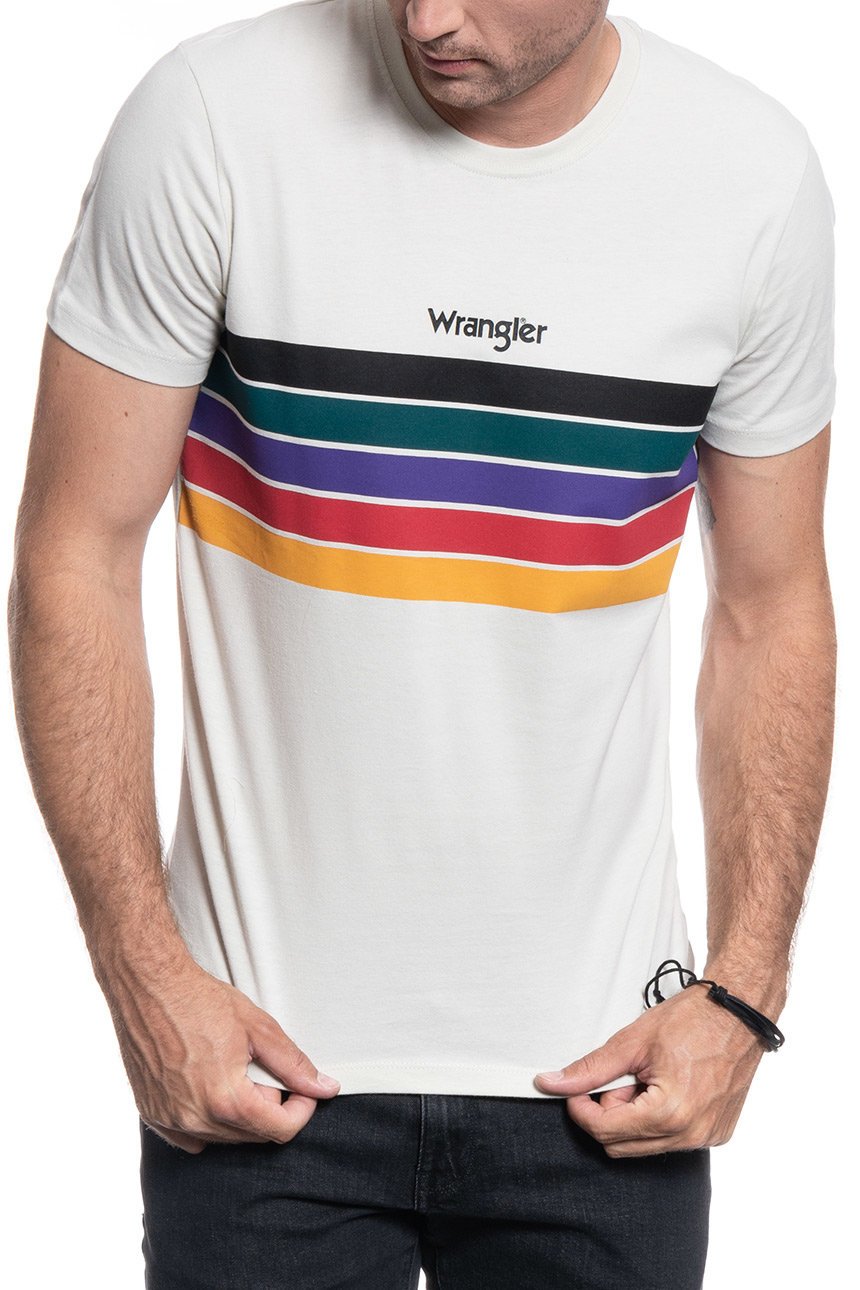 WRANGLER T SHIRT SS RAINBOW TEE CLOUD BLUE W7B3FGB03