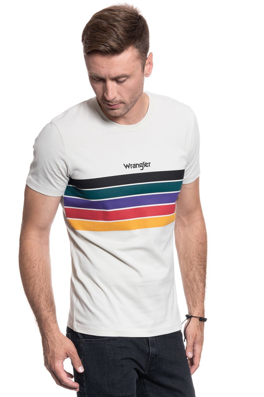 WRANGLER T SHIRT SS RAINBOW TEE CLOUD BLUE W7B3FGB03