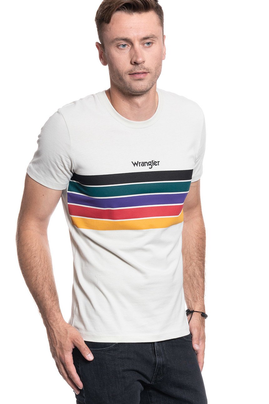 WRANGLER T SHIRT SS RAINBOW TEE CLOUD BLUE W7B3FGB03