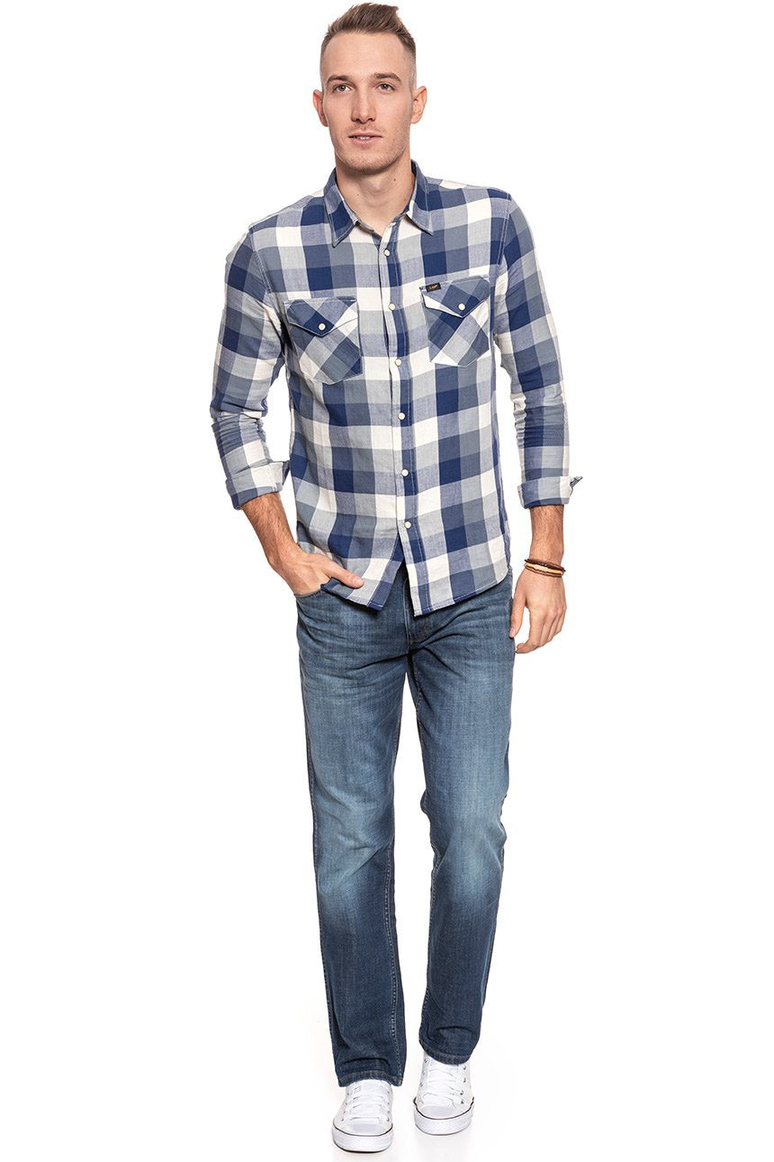 WRANGLER SPODNIE MĘSKIE GREENSBORO GREEN DUST W15QTG75E