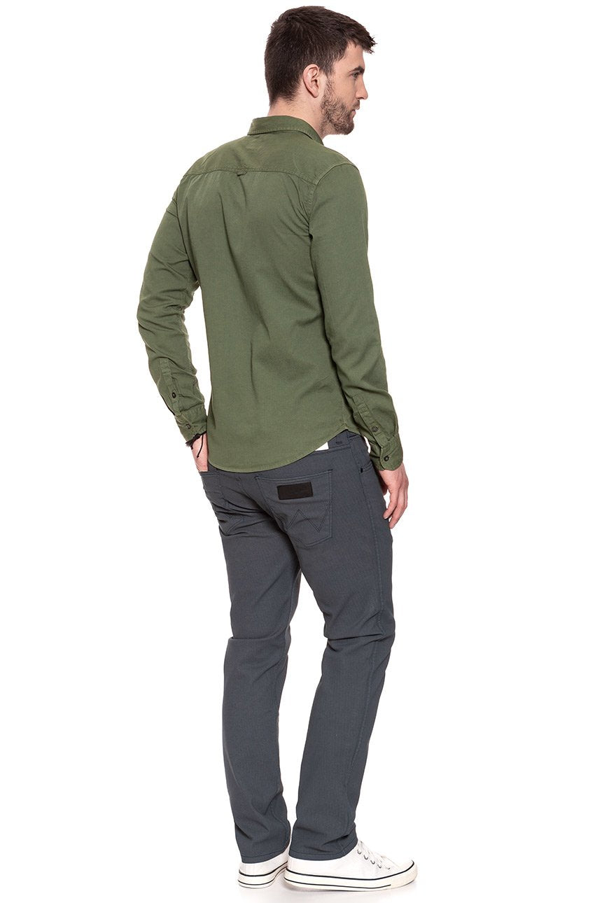 WRANGLER SPODNIE MĘSKIE GREENSBORO NAVY GREY W15Q12134
