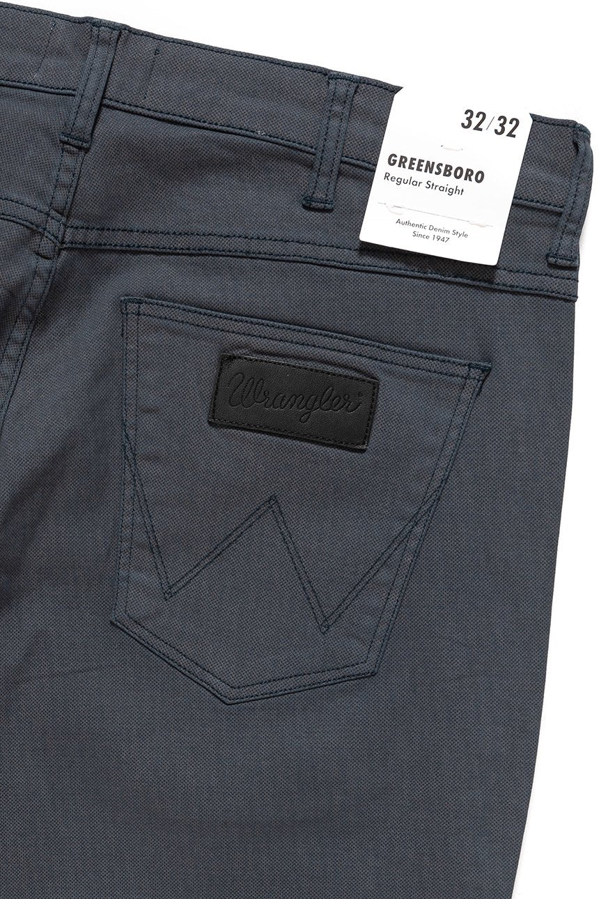 WRANGLER SPODNIE MĘSKIE GREENSBORO NAVY GREY W15Q12134