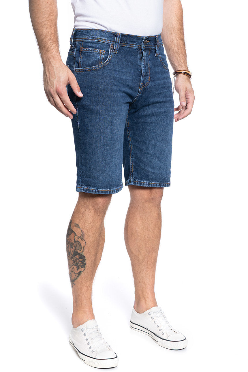 SPODENKI MĘSKIE MUSTANG Chicago Short DENIM BLUE 1005417 5000 882