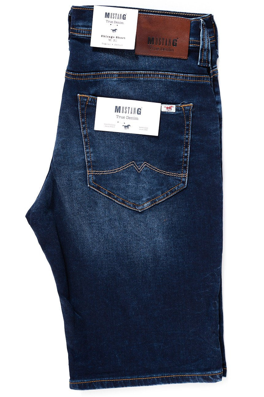 SPODENKI MĘSKIE MUSTANG Chicago Short DENIM BLUE 1007113 5000 923