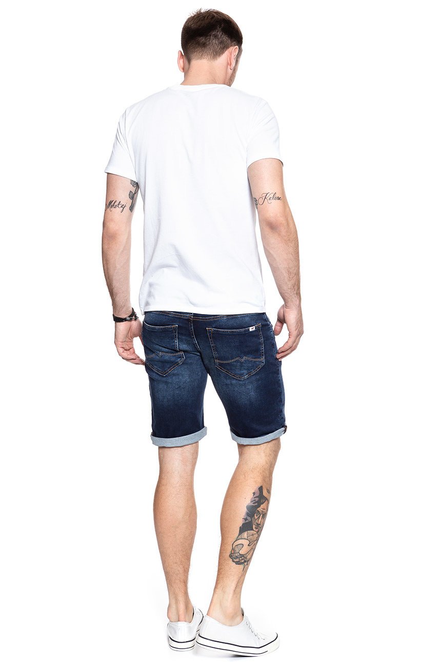 SPODENKI MĘSKIE MUSTANG Chicago Short DENIM BLUE 1007113 5000 923