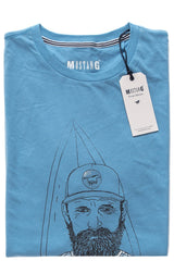 MUSTANG T SHIRT Illustration Tee HERITAGE BLUE 1007579 5092