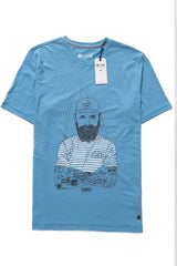 MUSTANG T SHIRT Illustration Tee HERITAGE BLUE 1007579 5092