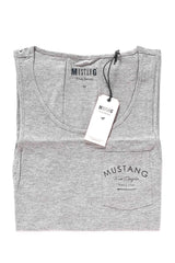MUSTANG T SHIRT Chestpocket Tanktop MID GREY MELANGE 1007635 4164