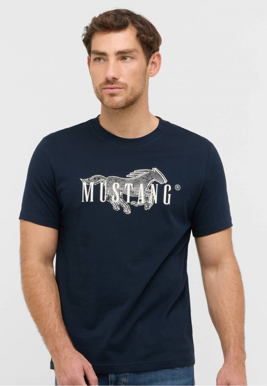 Męski T-Shirt Mustang Style Austin Dark Sapphire 1016858 4136