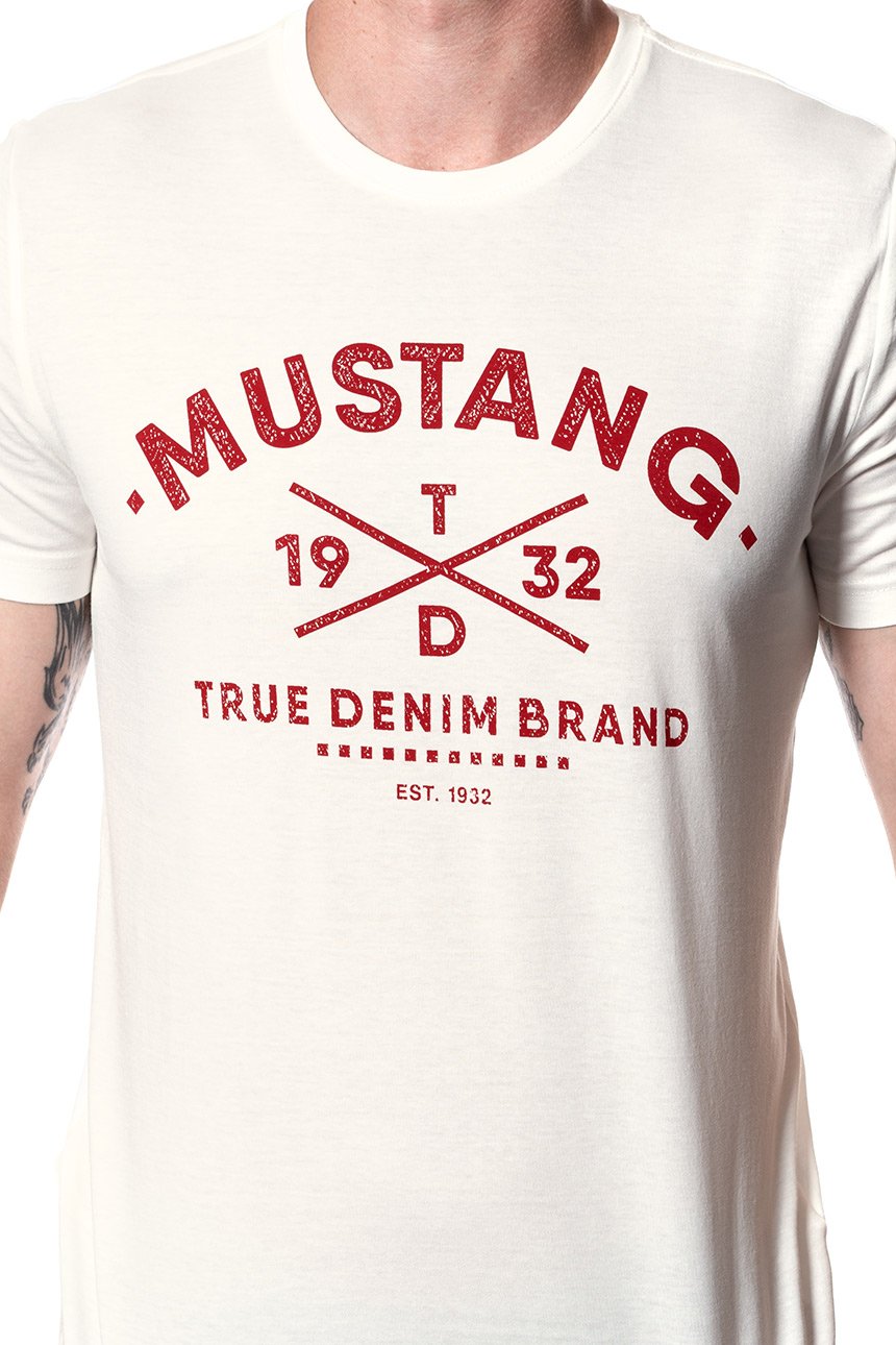 MUSTANG T SHIRT Alex C Print CLOUD DANCER 1008546 2020