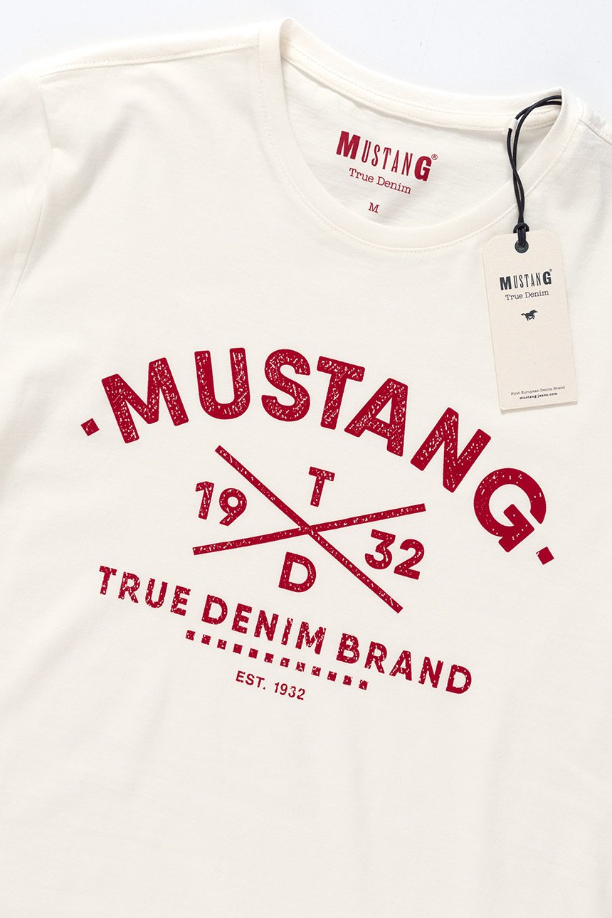 MUSTANG T SHIRT Alex C Print CLOUD DANCER 1008546 2020