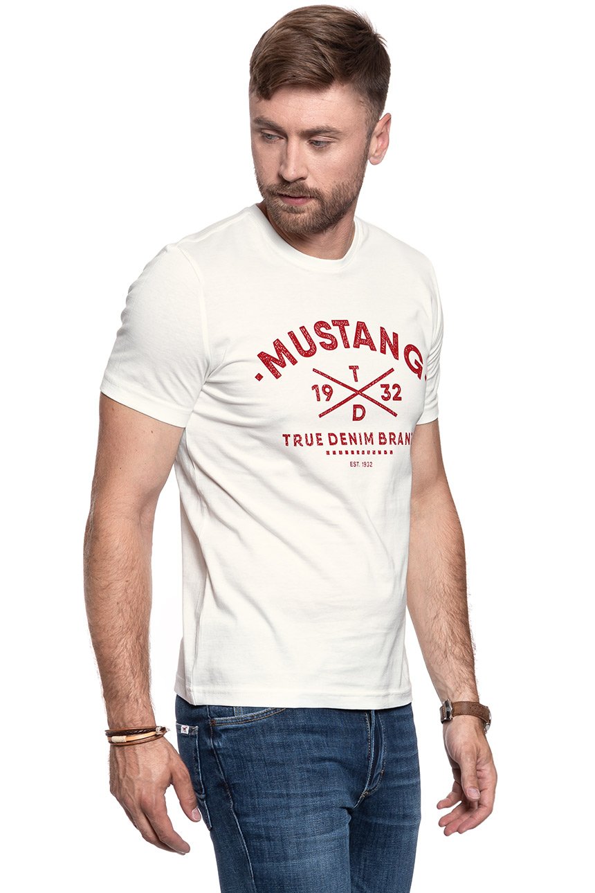MUSTANG T SHIRT Alex C Print CLOUD DANCER 1008546 2020