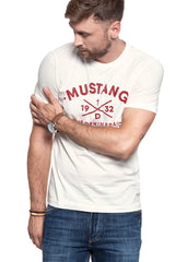 MUSTANG T SHIRT Alex C Print CLOUD DANCER 1008546 2020
