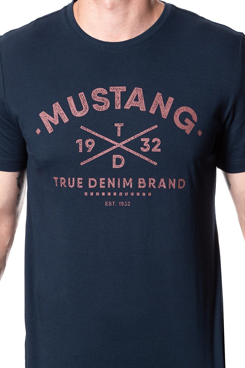 MUSTANG T SHIRT Alex C Print DARK SAPPHIRE 1008546 4136