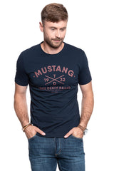 MUSTANG T SHIRT Alex C Print DARK SAPPHIRE 1008546 4136