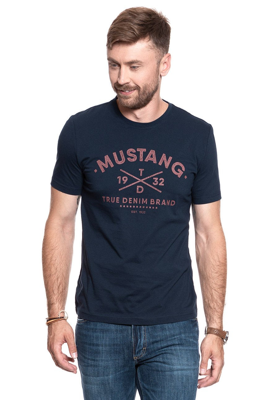 MUSTANG T SHIRT Alex C Print DARK SAPPHIRE 1008546 4136