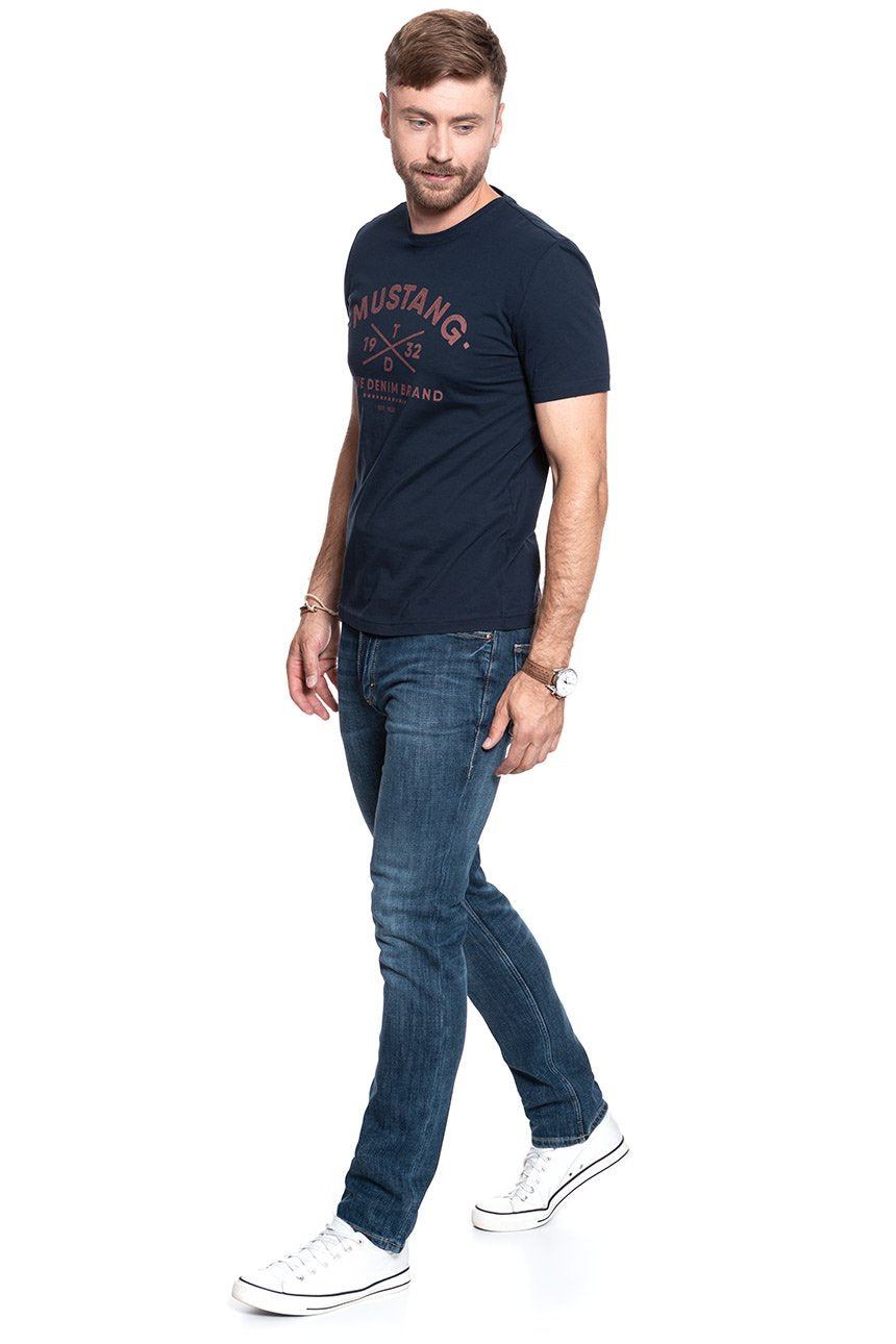 MUSTANG T SHIRT Alex C Print DARK SAPPHIRE 1008546 4136