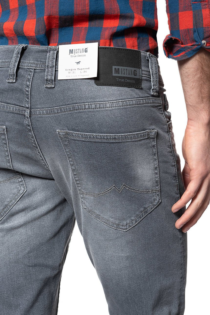SPODNIE MĘSKIE MUSTANG Oregon Tapered DENIM GREY 1009375 4500 313
