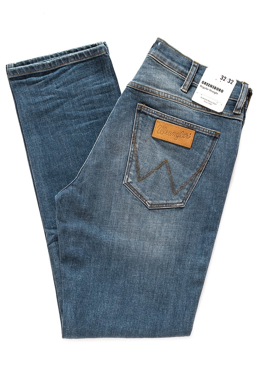 WRANGLER SPODNIE MĘSKIE GREENSBORO BLUE PINE W15QTG27C