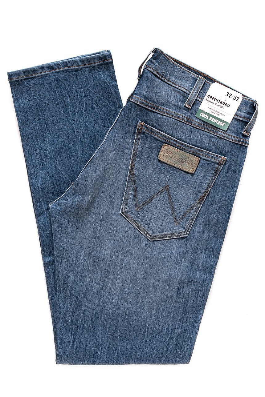 WRANGLER SPODNIE MĘSKIE GREENSBORO DRIFT WOOD W15QQF26Z