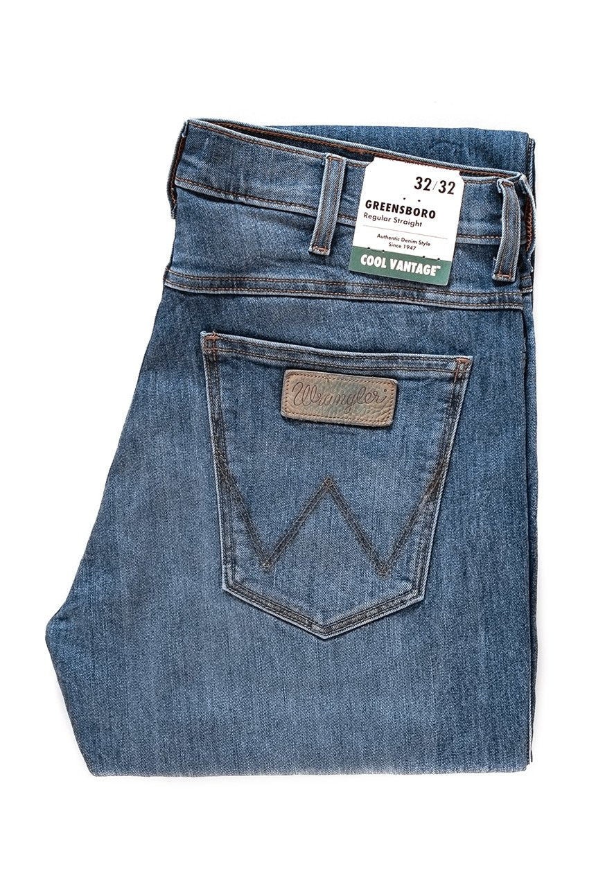WRANGLER SPODNIE MĘSKIE GREENSBORO DRIFT WOOD W15QQF26Z