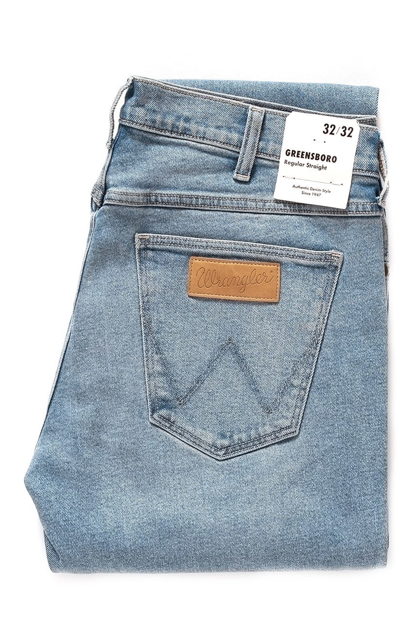 WRANGLER SPODNIE MĘSKIE GREENSBORO ROLLING BLUE W15QKP34G