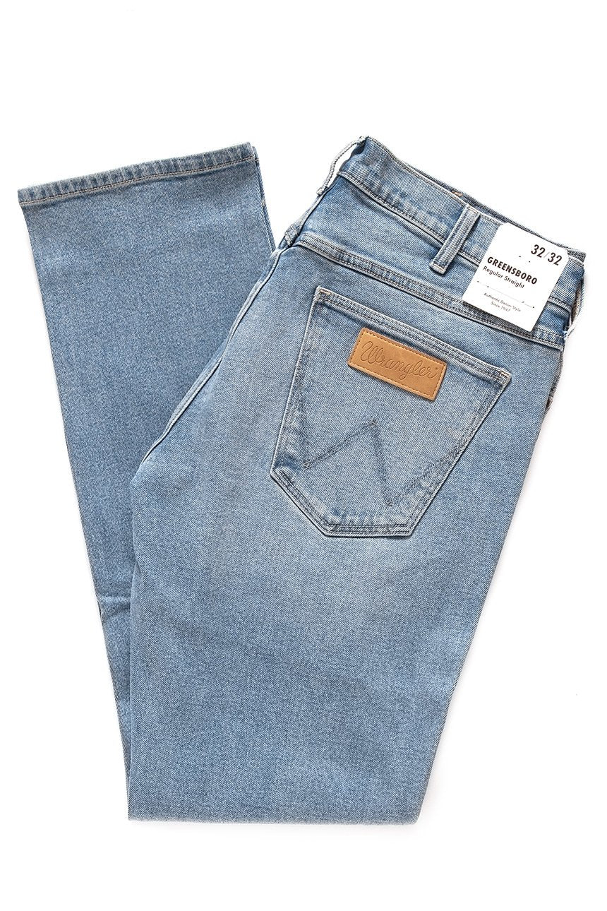 WRANGLER SPODNIE MĘSKIE GREENSBORO ROLLING BLUE W15QKP34G