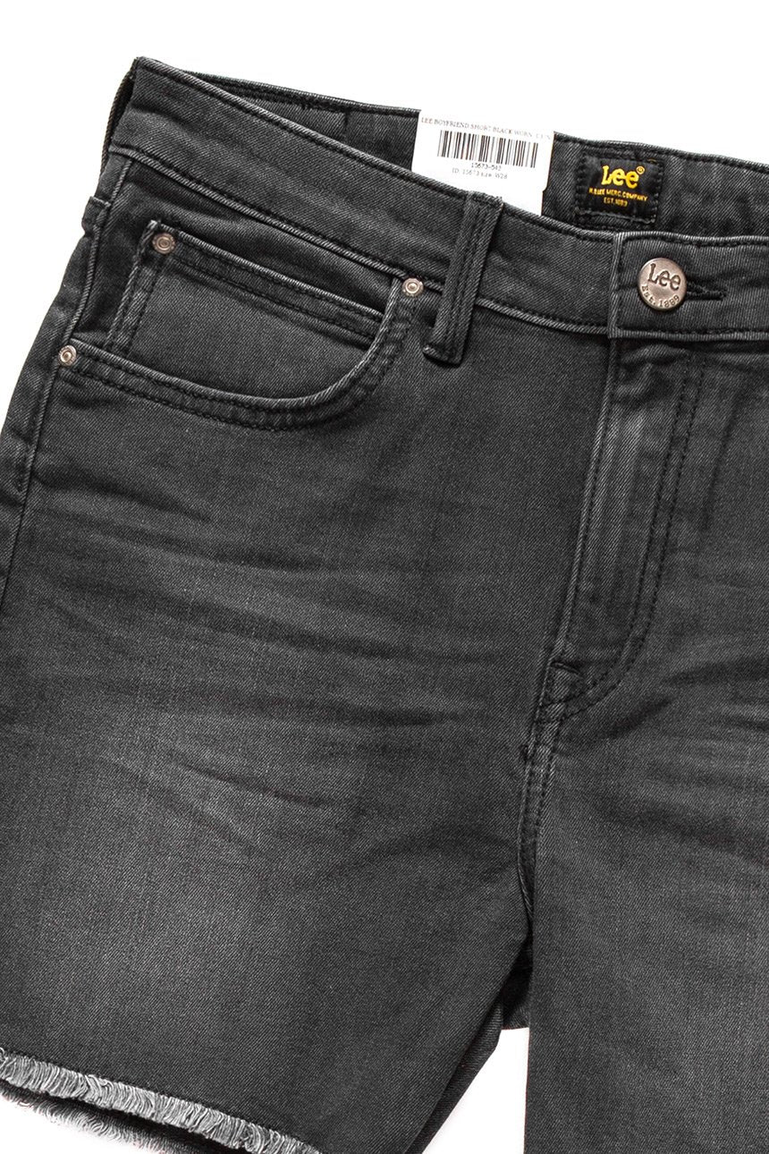 LEE BOYFRIEND SHORT BLACK WORN  L37NYGBR