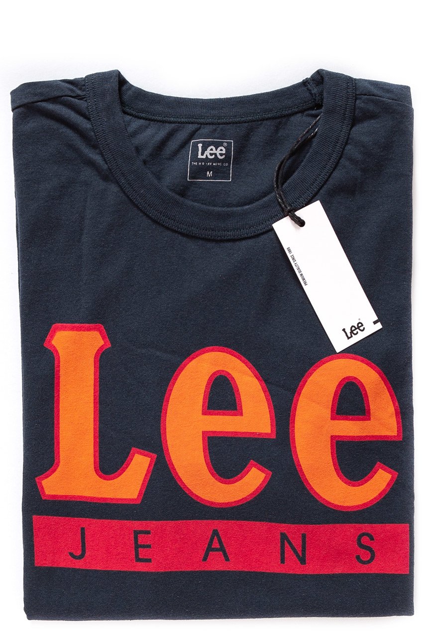 LEE T SHIRT LEE T SHIRT JEANS LOGO TEE MIDNIGHT NAVY L64JFEMA