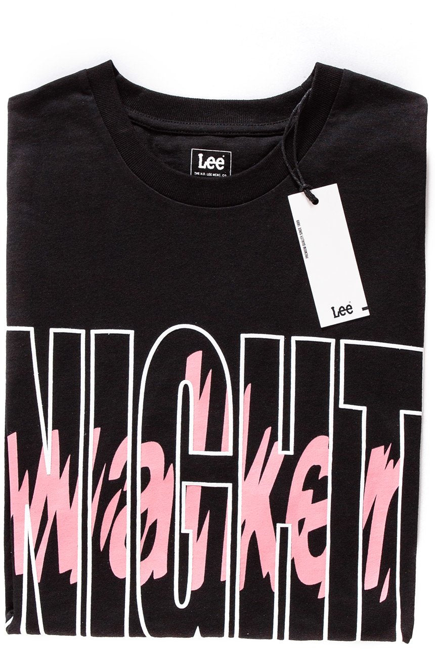 LEE T SHIRT NIGHT WALKER TEE BLACK L62TRE01
