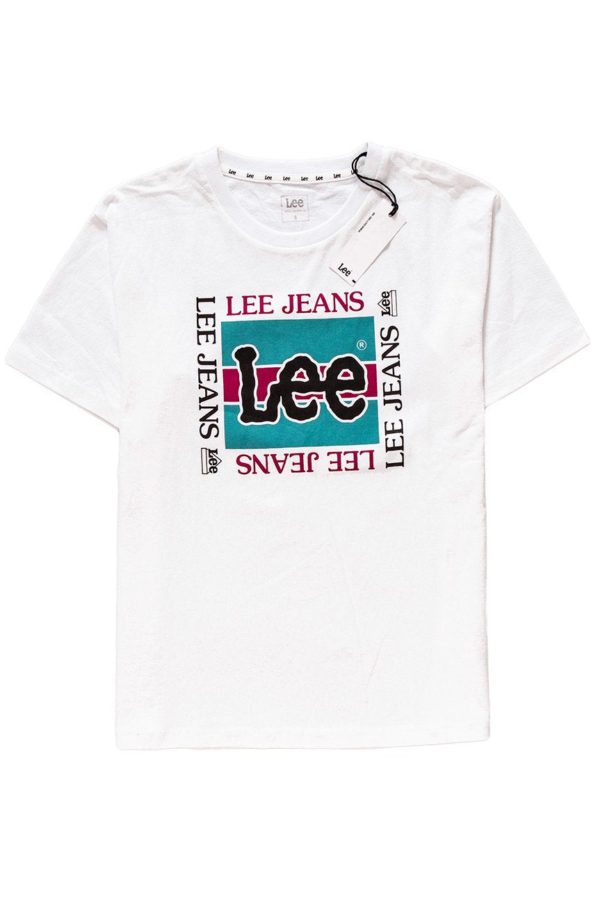 LEE T SHIRT RETRO LOGO TEE BRIGHT WHITE L41RRELJ