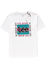 LEE T SHIRT RETRO LOGO TEE BRIGHT WHITE L41RRELJ