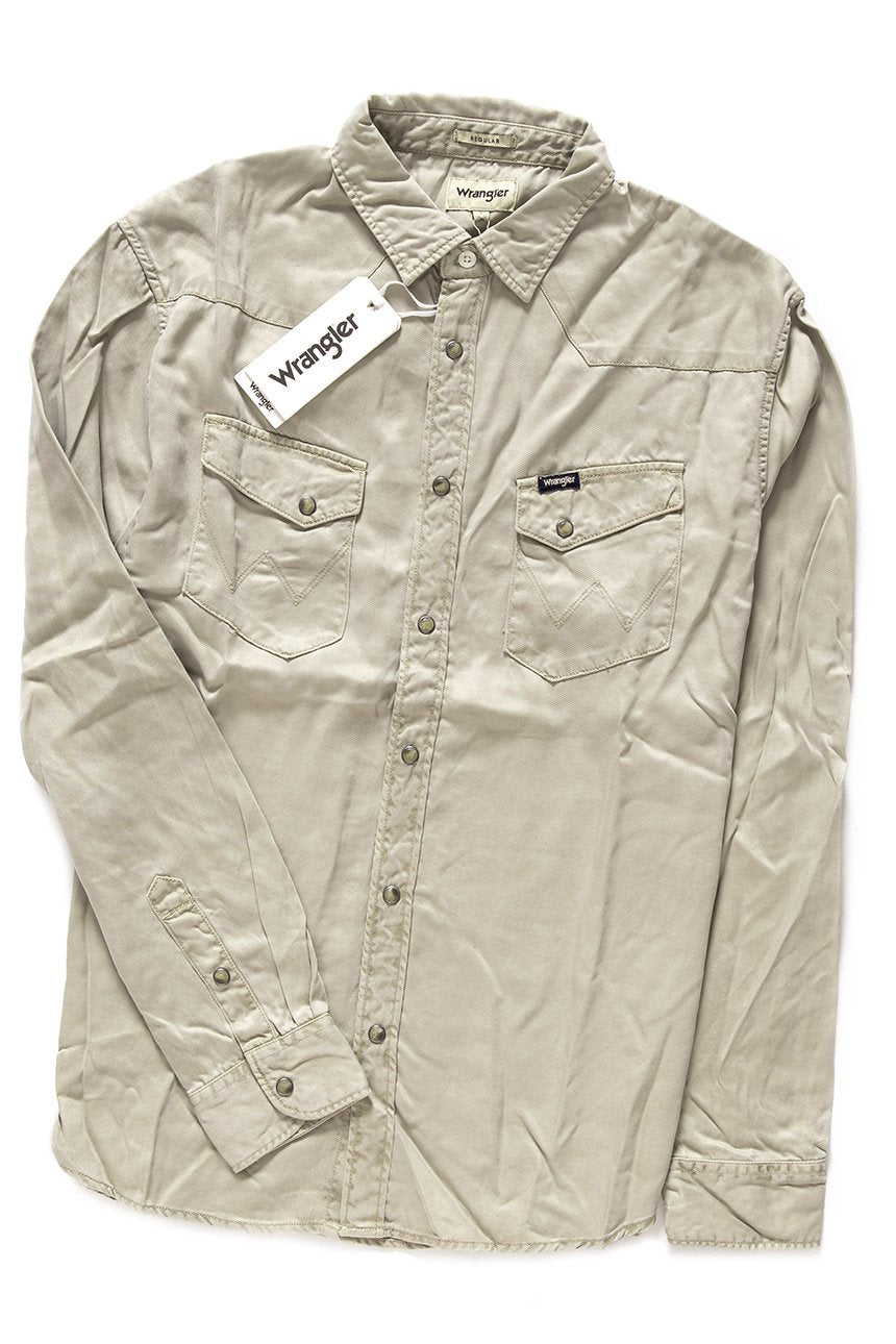 WRANGLER LS WESTERN SHIRT ABBEY STONE W5969TAGB