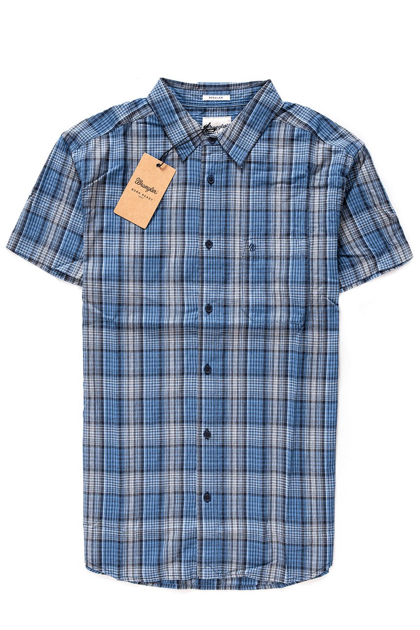 WRANGLER S/S 1PKT SHIRT INDIGO BLUE W5860L3RQ