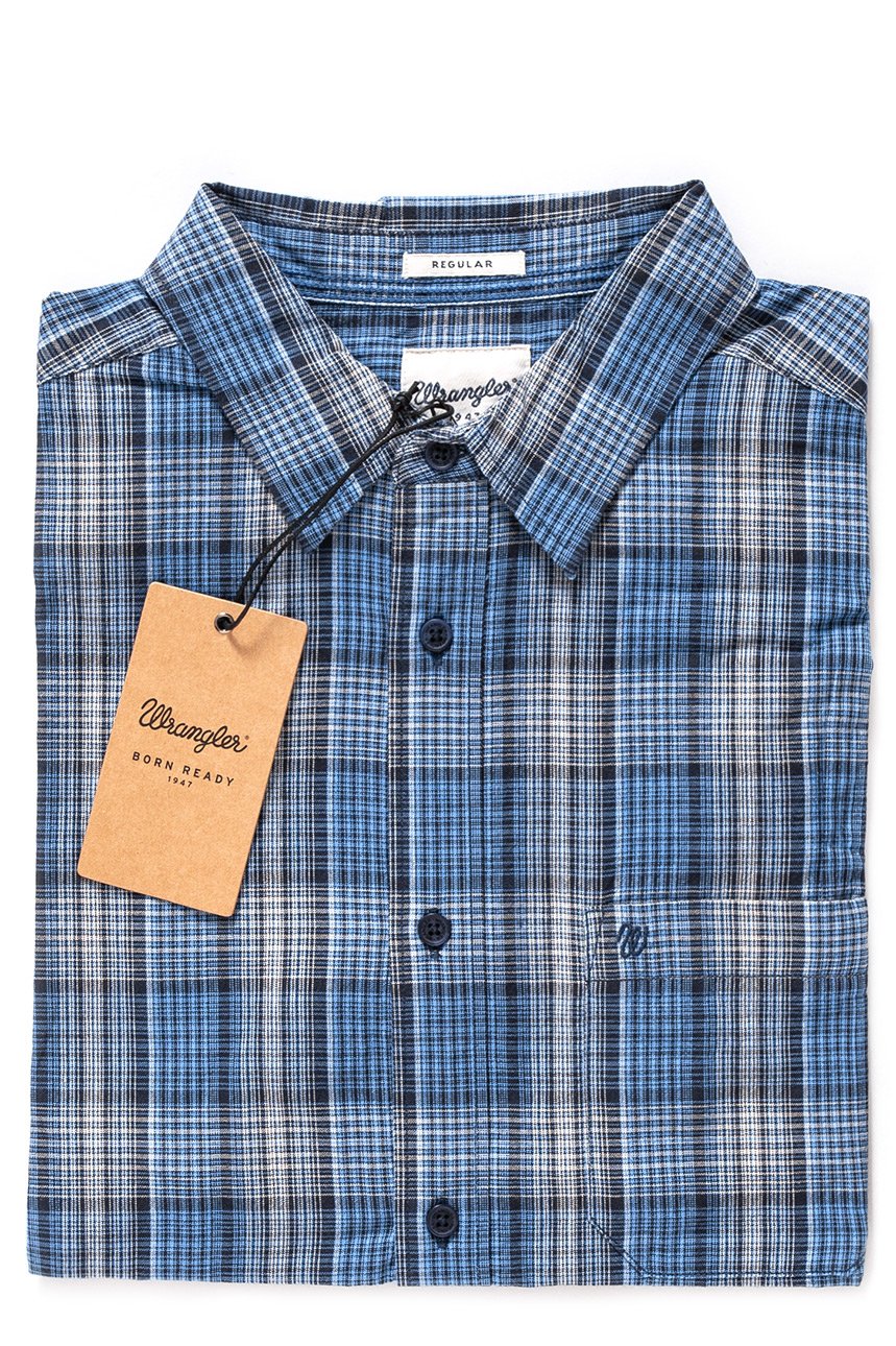 WRANGLER S/S 1PKT SHIRT INDIGO BLUE W5860L3RQ