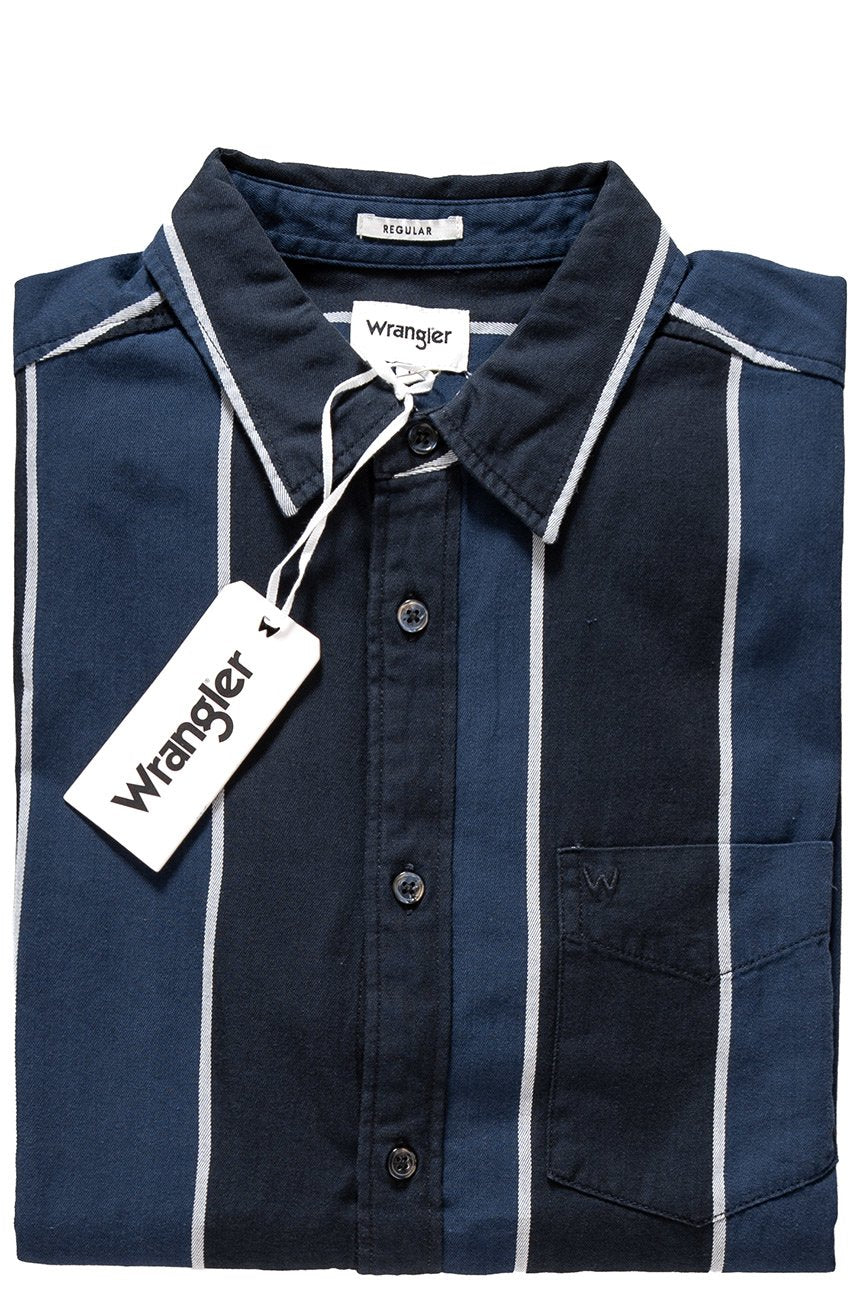 KOSZULA WRANGLER LS 1PKT SHIRT DARK NAVY W5760MZAE