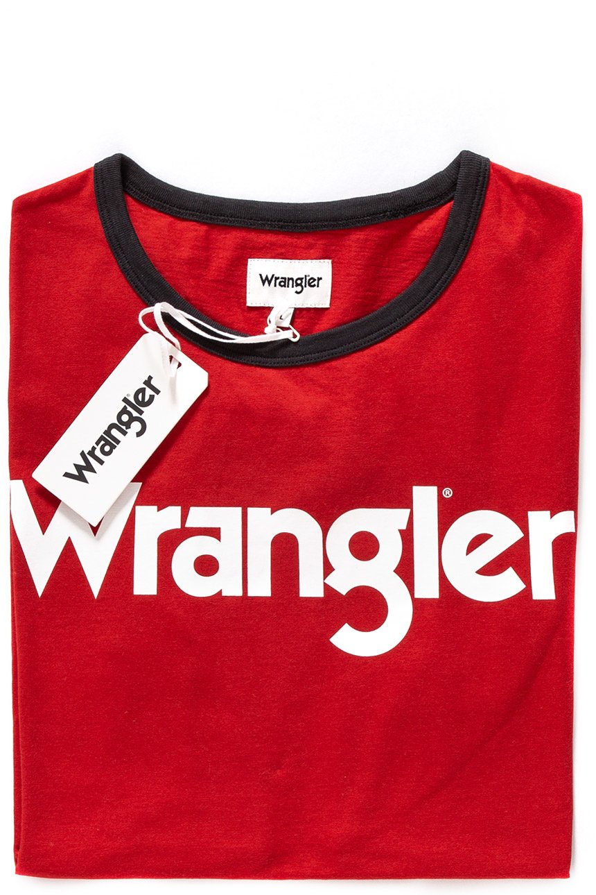WRANGLER T SHIRT KABEL TEE SCARLET RED W7C38D3UU