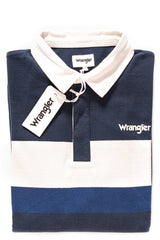 WRANGLER LS RUGBY POLO BLUE DEPTHS W7C22GSJY