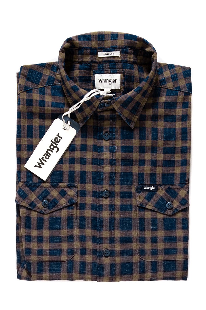 WRANGLER  LS 2 PKT SHIRT PINECONE W5917OP1S