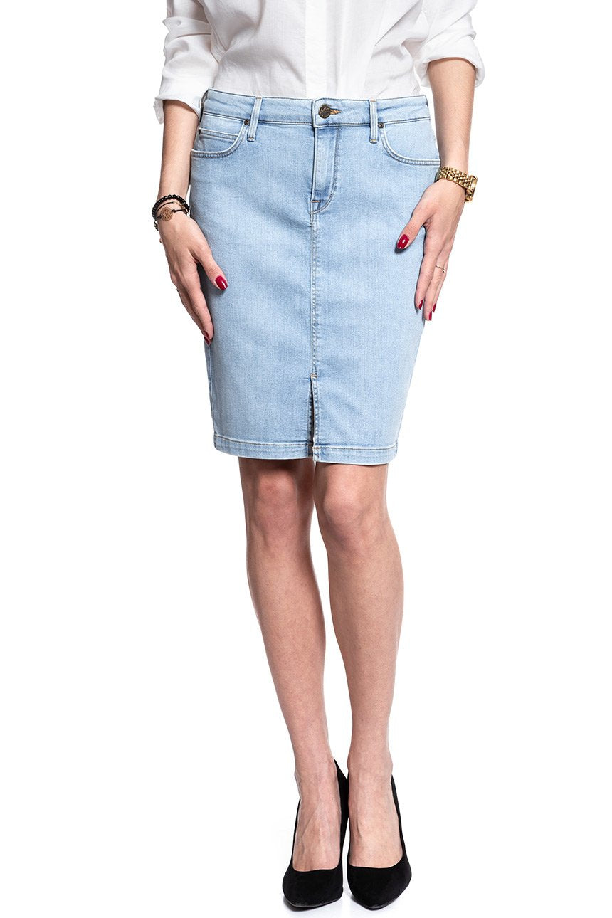 SPÓDNICA JEANSOWA LEE PENCIL SKIRT LIGHT COROVAL L38GMFOC