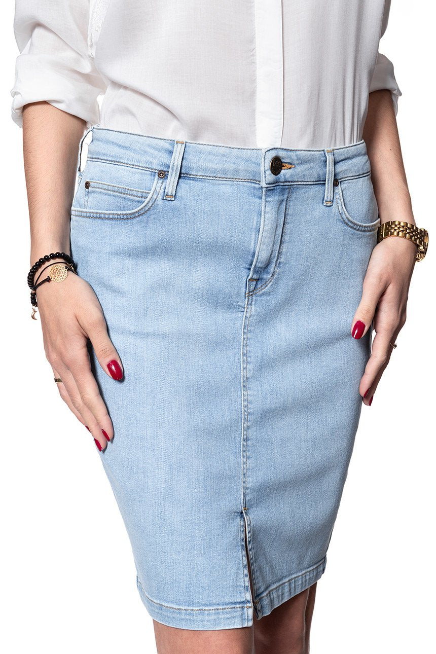 SPÓDNICA JEANSOWA LEE PENCIL SKIRT LIGHT COROVAL L38GMFOC